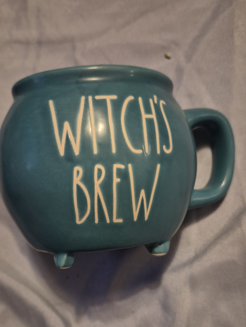 Rae Dunn Teal 'WITCH'S BREW' Cauldron Mug